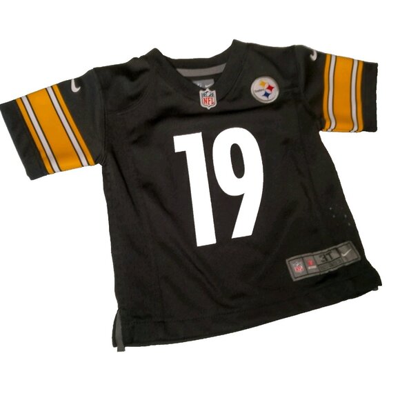 Pittsburgh Steelers Juju Smith-Schuster Jersey Youth 3T Nike On Field Black #19 - Picture 2 of 12